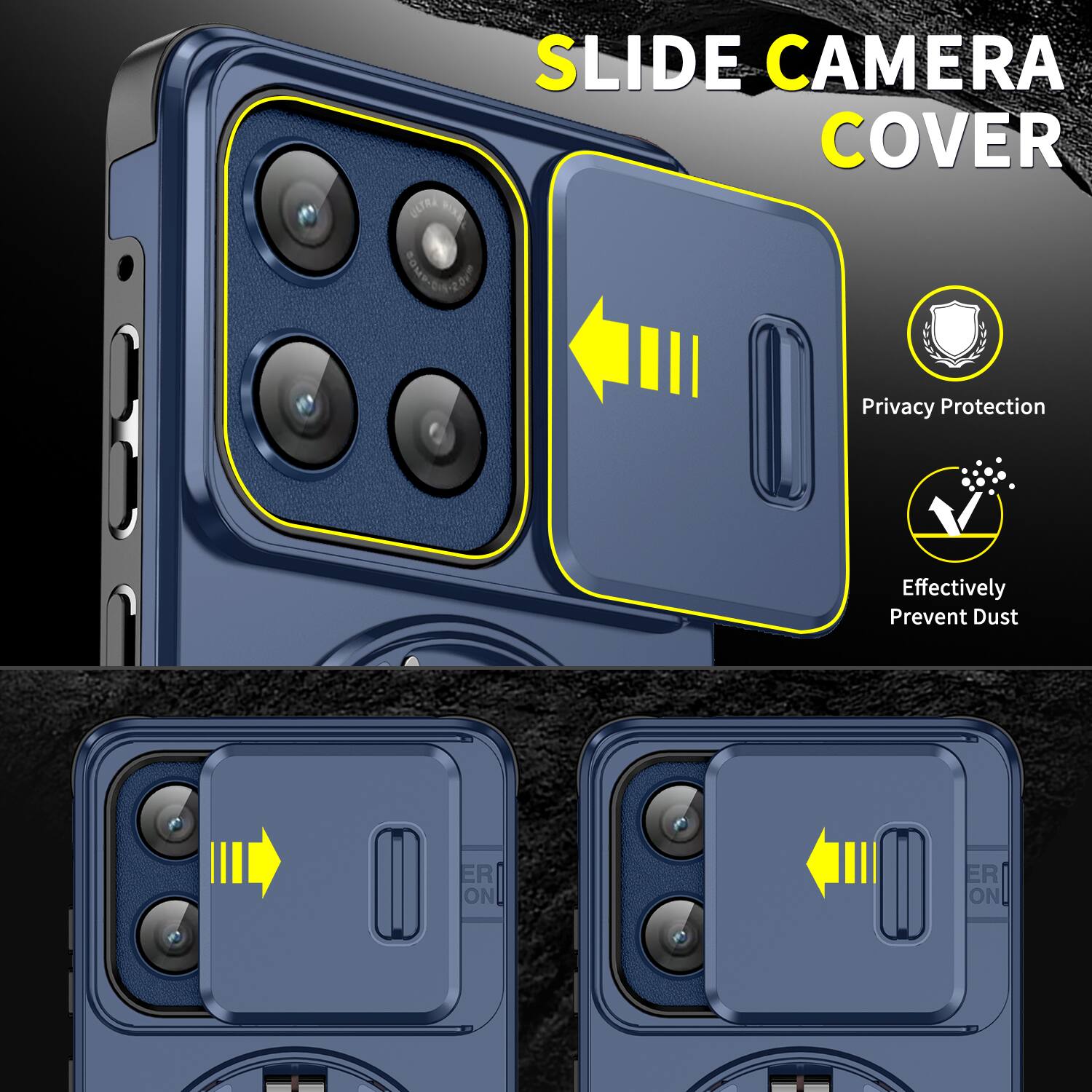 SLIDE CAMERA COVER

Privacy Protection
Effectively Prevent Dust