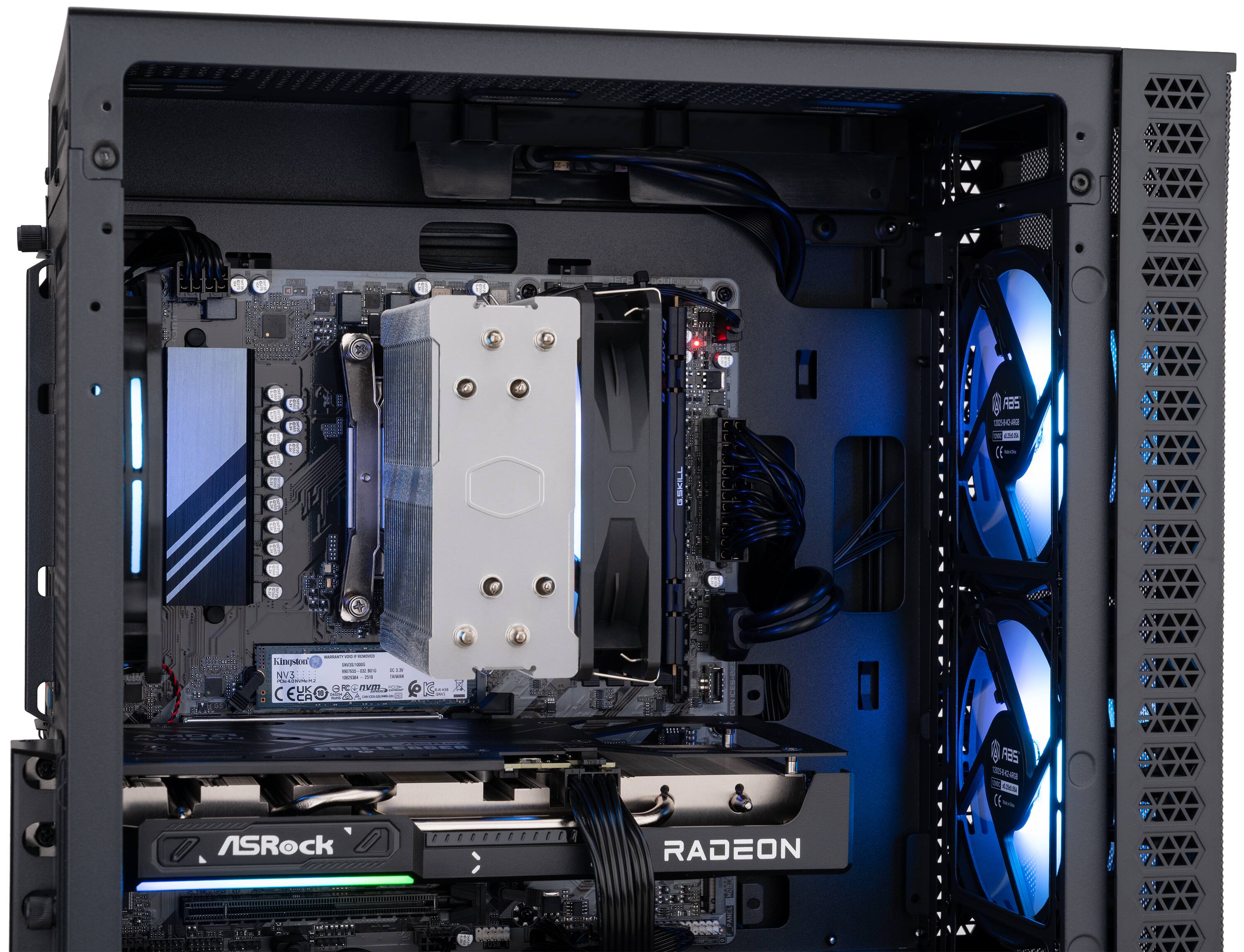 ADVANCED BATTLESTATIONS ABS Cyclone Aqua Gaming PC Windows 11 AMD