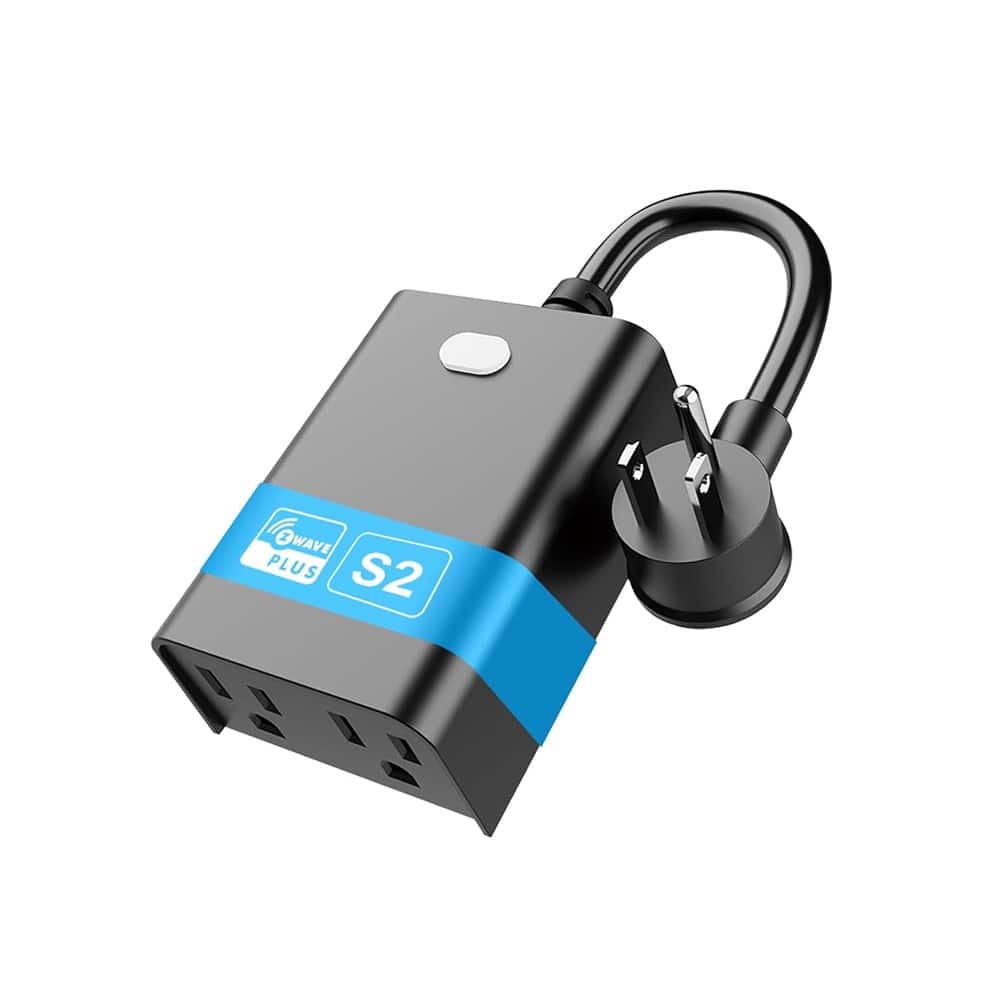 RTMB - Z-Wave Outdoor Smart Plug – 700 Series, Dual Outlets, Waterproof - Black