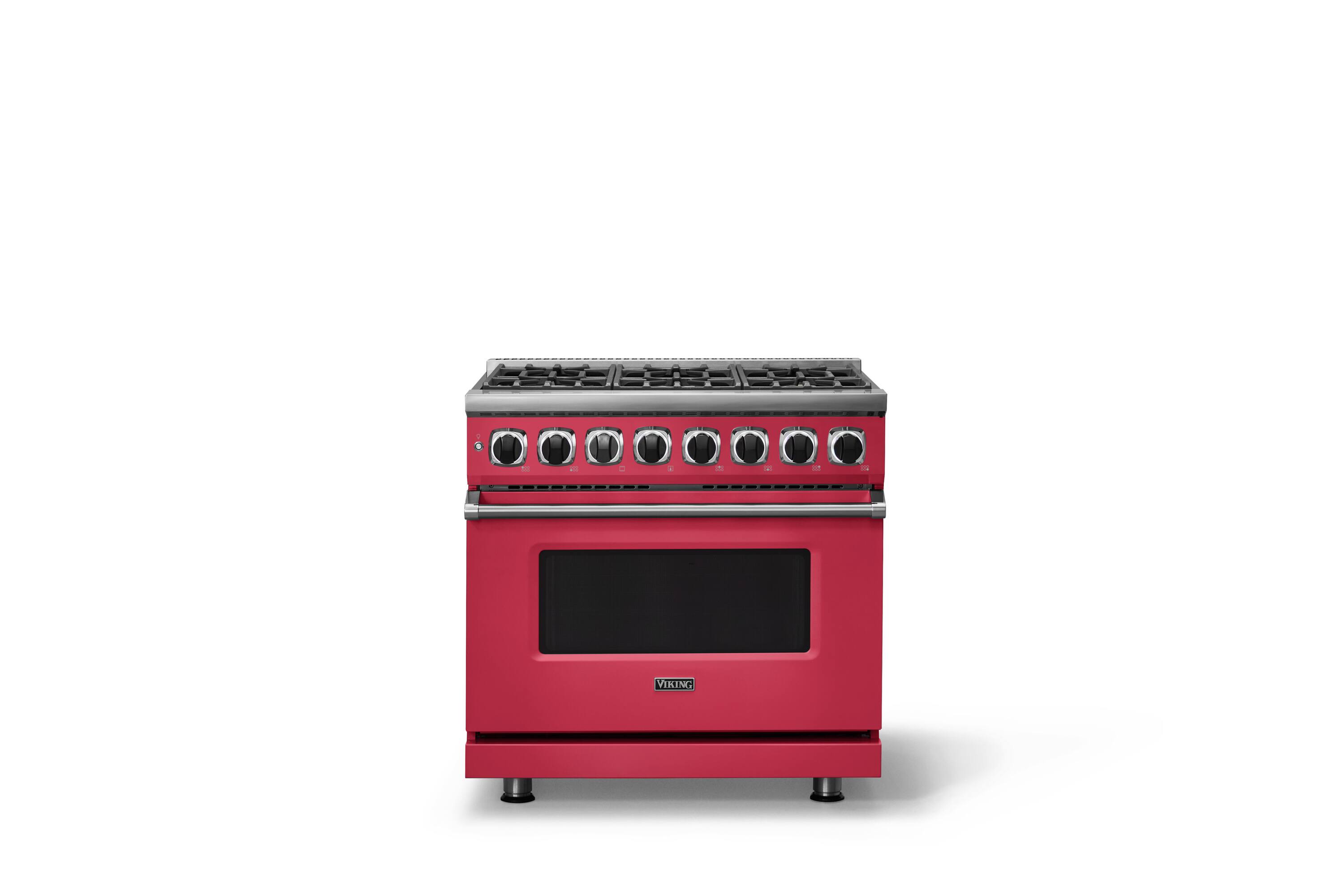 Alt View 4. Viking - 36 in. Wide 6 Burner Dual Fuel Sealed Burner Range-LP - Valentine.