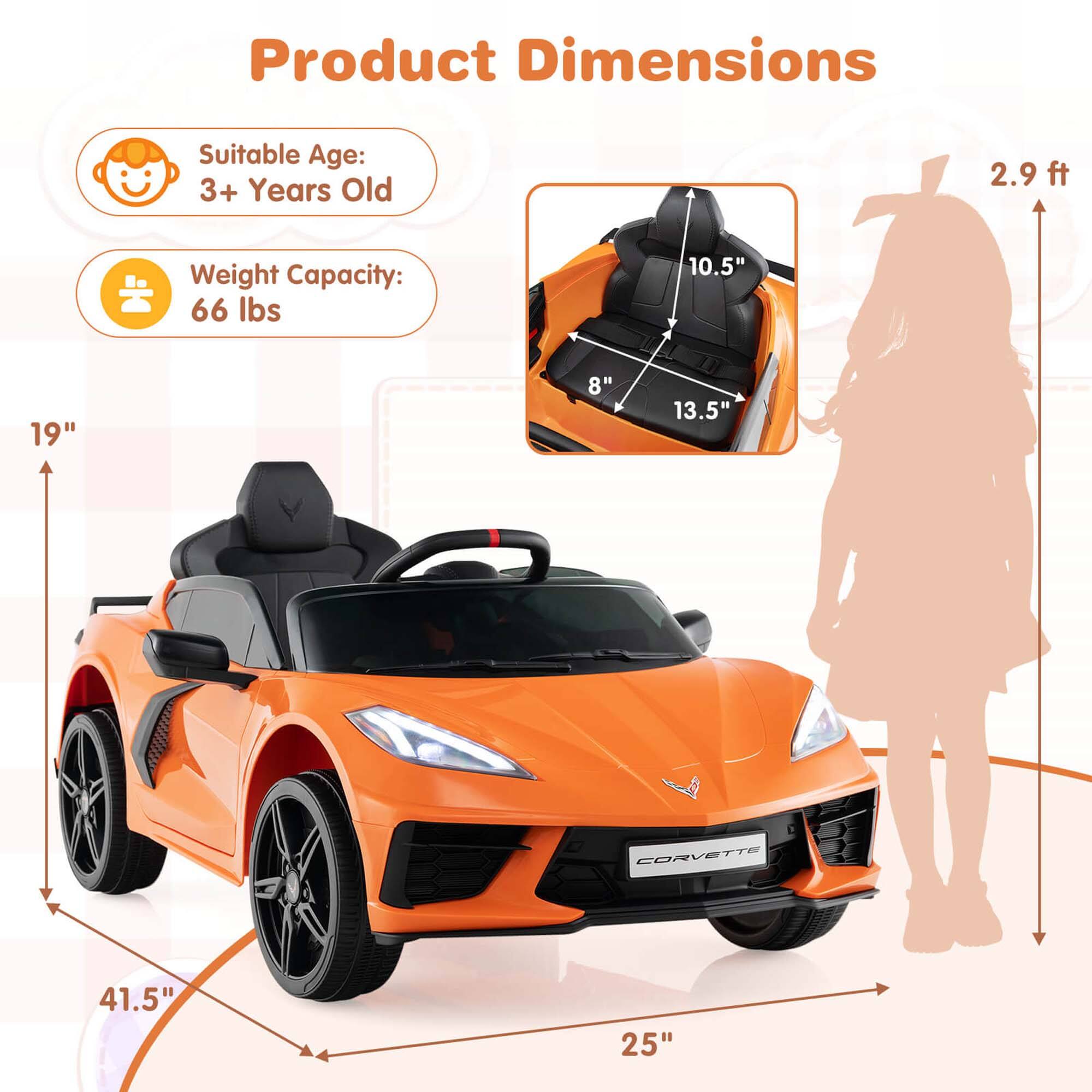 Product Dimensions

Suitable Age: 3+ Years Old

Weight Capacity: 66 lbs

Dimensions:
- 2.9 ft
- 41.5"
- 25"
- 19"
- 10.5"
- 13.5"
- 8"