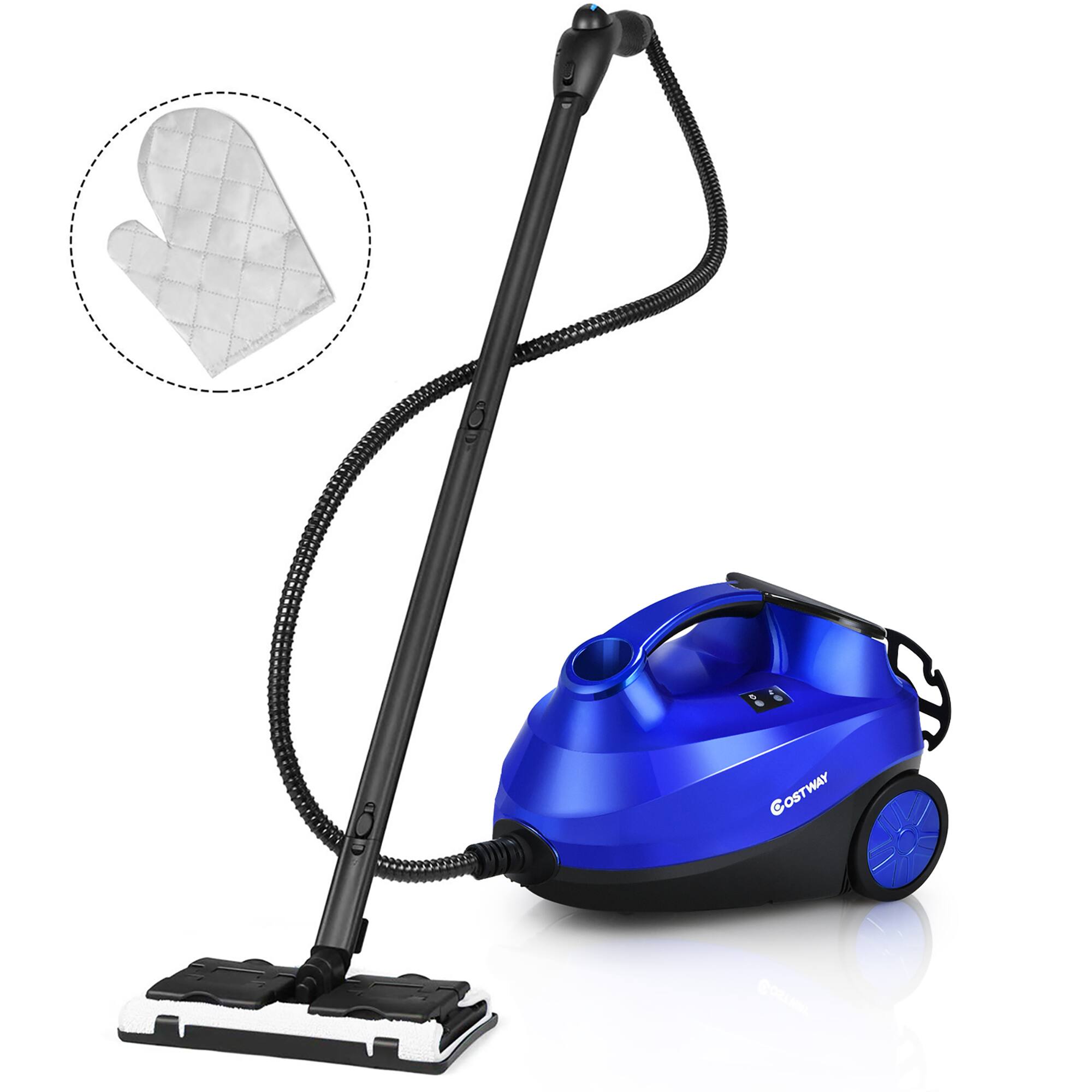 Costway - 2000W Heavy Duty Steam Cleaner Mop Multi-Purpose W/19 Accessories - Blue