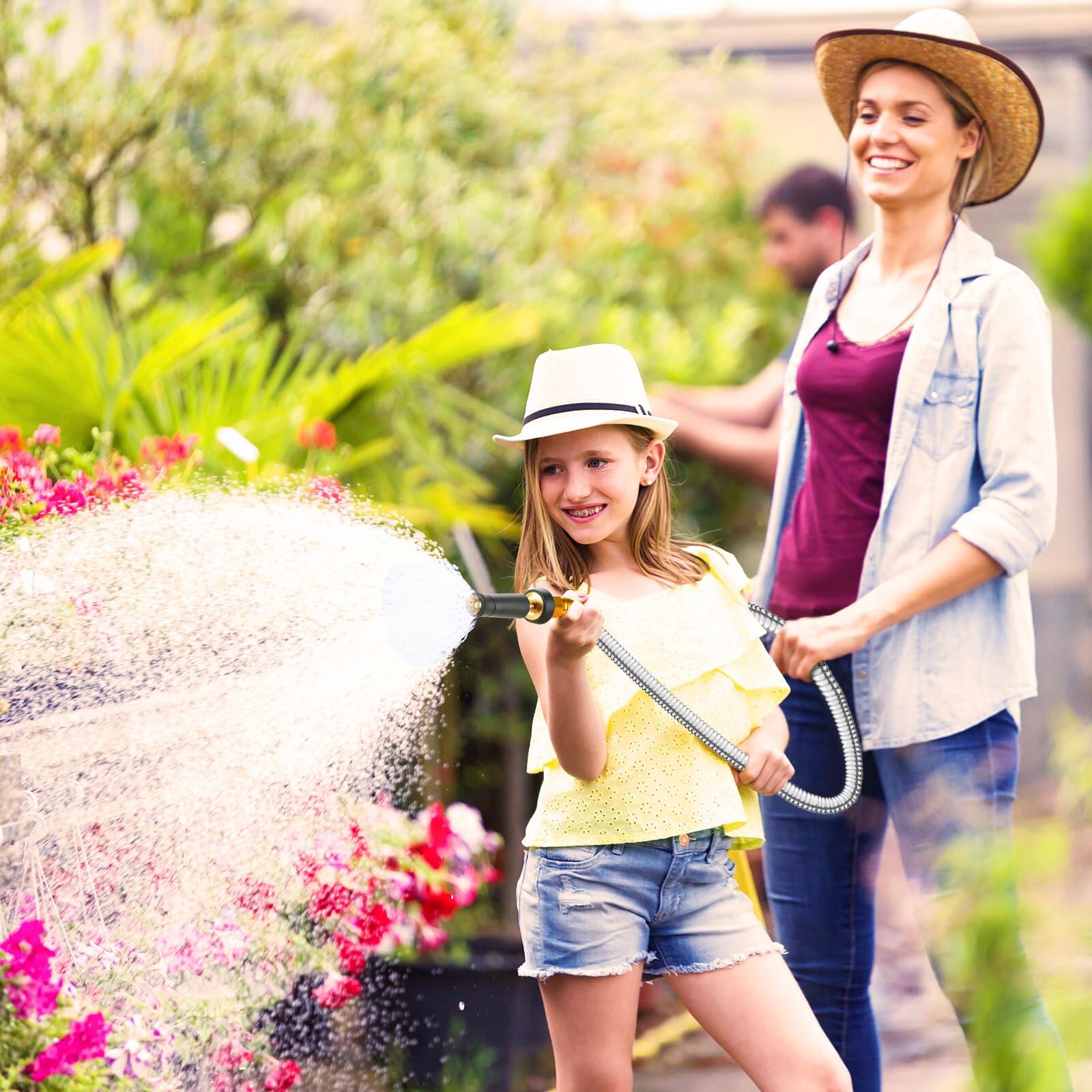 Alt View 3. JETRANSPORT - Metal Garden Hose 150 Ft - 304 Stainless Steel Water 150 Expandable Short Flexible No Kink Explosion  Bite - 200FT.