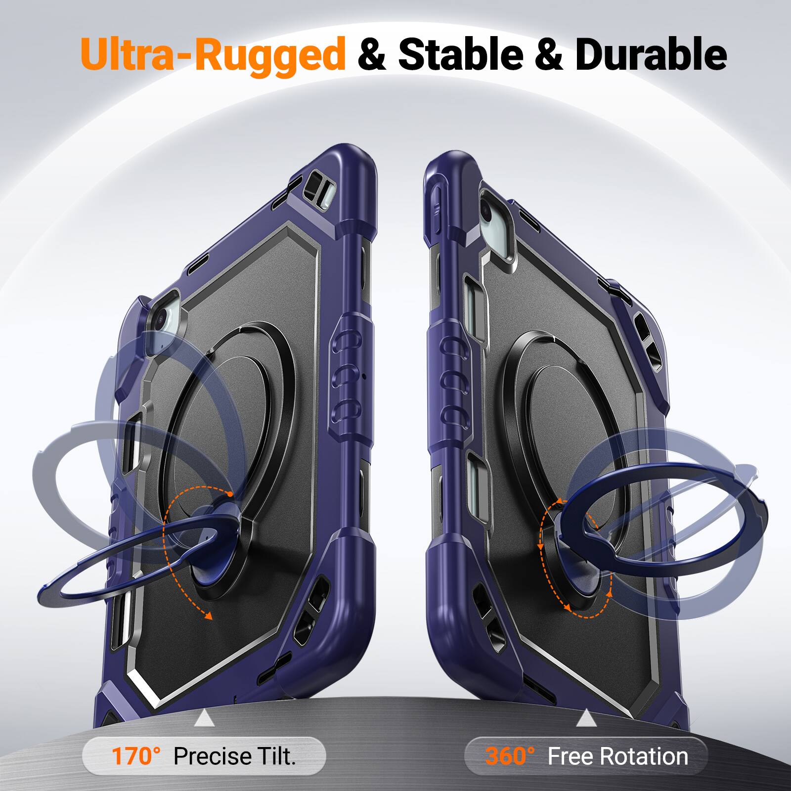 Ultra-Rugged & Stable & Durable

170° Precise Tilt.

360° Free Rotation