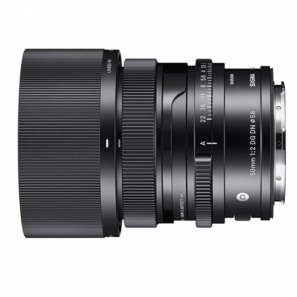 LH633-01 LH  
0.45M/1.48FEET-00  
2.8 2 4 5.6 8 11 16 22  
56952068  
C  
SIGMA 58 DN DG 1:2 50mm