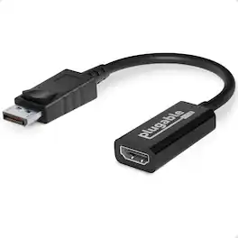 Plugable - Active DisplayPort to HDMI Adapter-HDMI 2.0 to 4K@60Hz, Driverless - Black