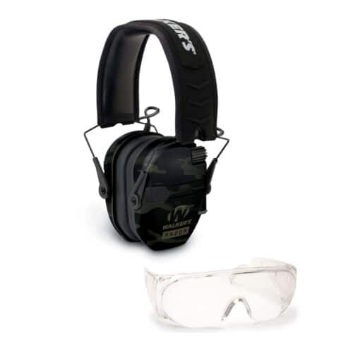 Walkers - Walker's Razor Slim Shooting Muffs (Multicam with Safety Glasses - Gray