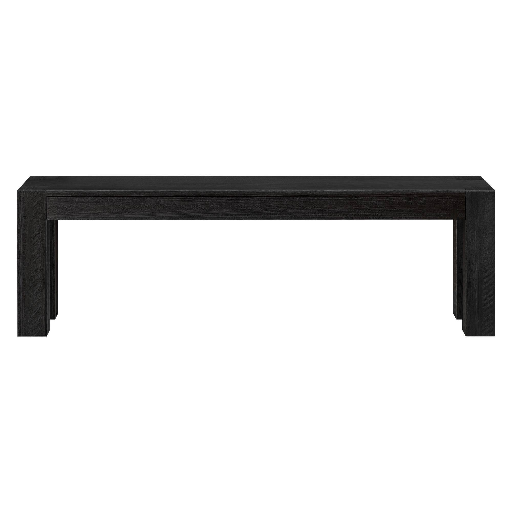 Alt View 7. Plank+Beam - Rustic Dining Bench (57.9in / 1470mm), Rustic Char - Rustic Char.