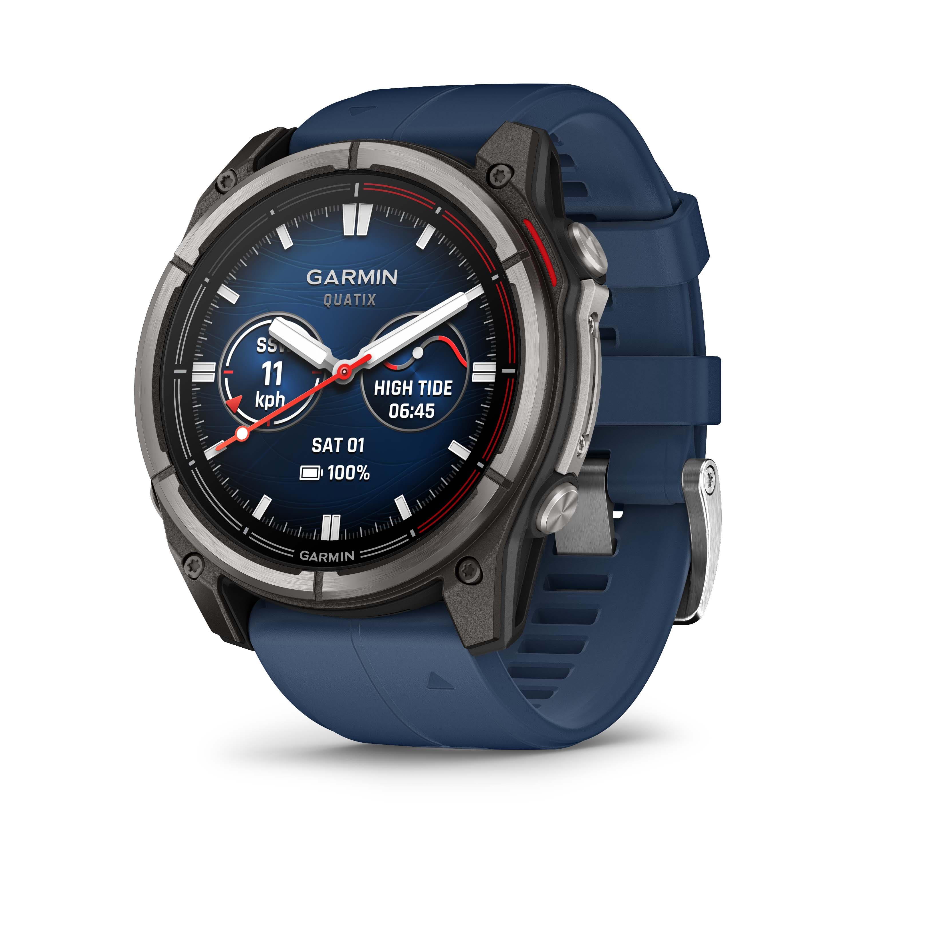Garmin - quatix 8 AMOLED Marine GPS Smartwatch 51mm Fiber-reinforced polymer - Titanium - (2025) - Front_Zoom