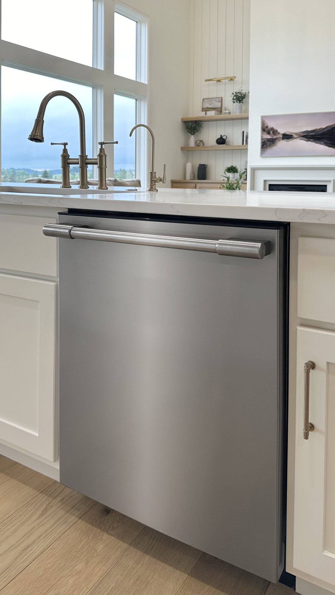 Left. Frigidaire - Professional 24" Stainless Steel Tub Built-In Dishwasher with CleanBoost technology - Stainless Steel.