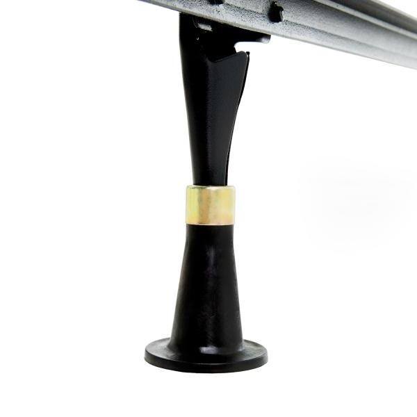 Left. Hivvago - Hivvago Twin/Full Bed Frame with Smooth-Glide Legs and Headboard Brackets - Black.