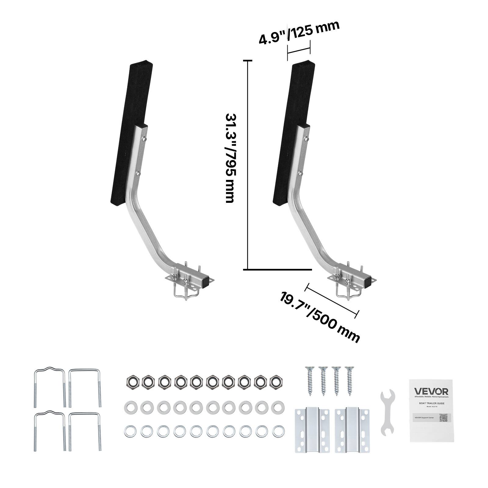 - 4.9" / 125 mm
- 31.3" / 795 mm
- 19.7" / 500 mm
- VEVOR
