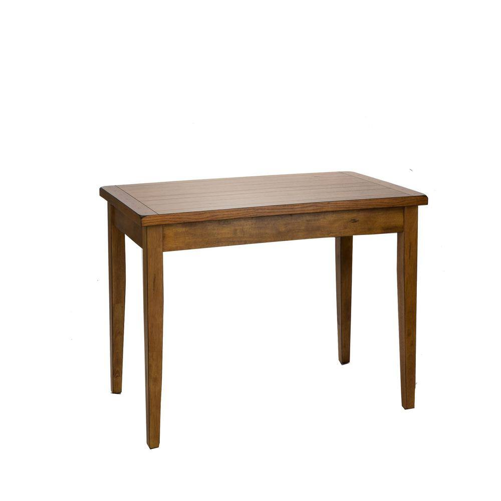 Back. Liberty Furniture Industries - Treasures Rectangular Leg Table - Oak in Rustic Oak - Brown.