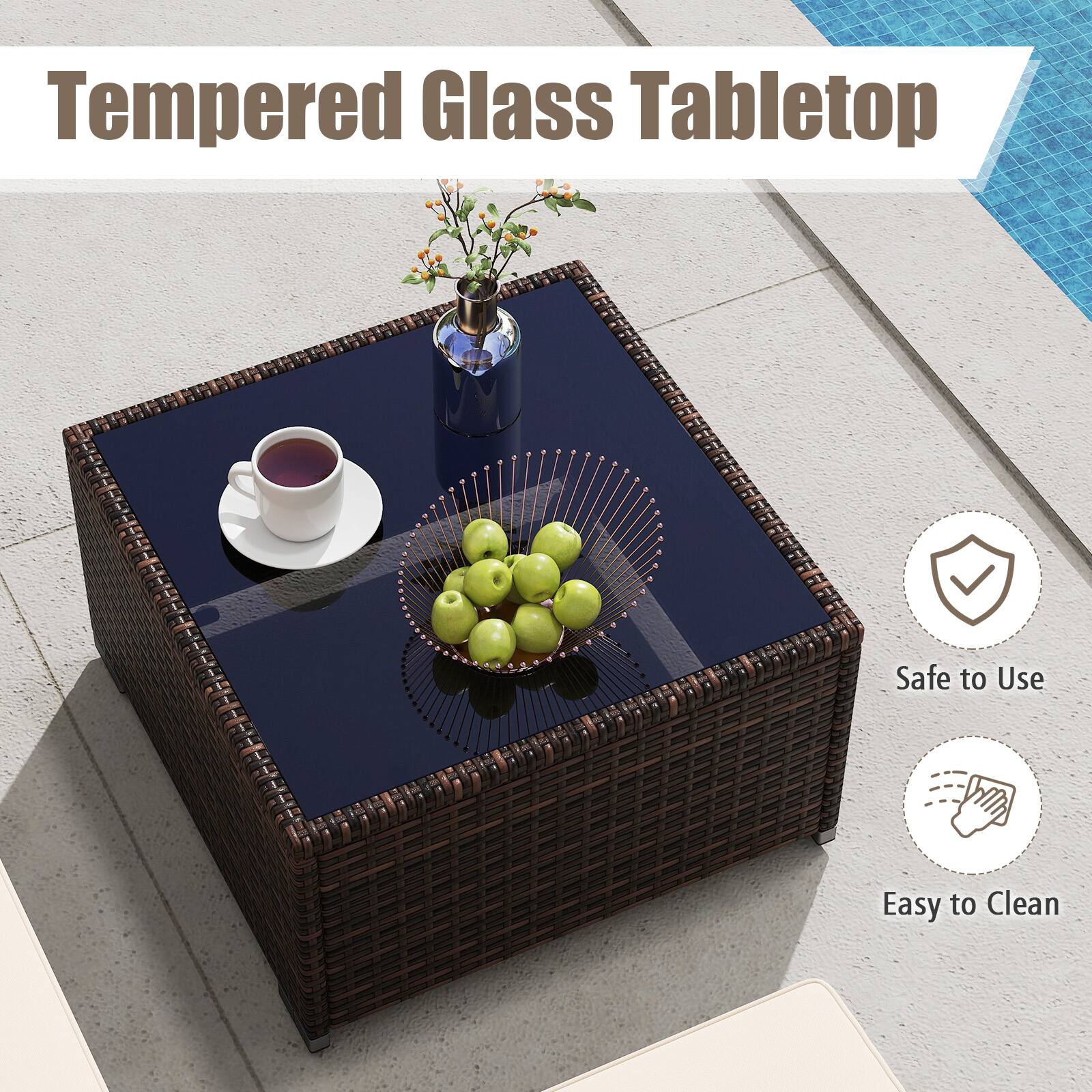 Tempered Glass Tabletop Safe to Use Easy to Clean