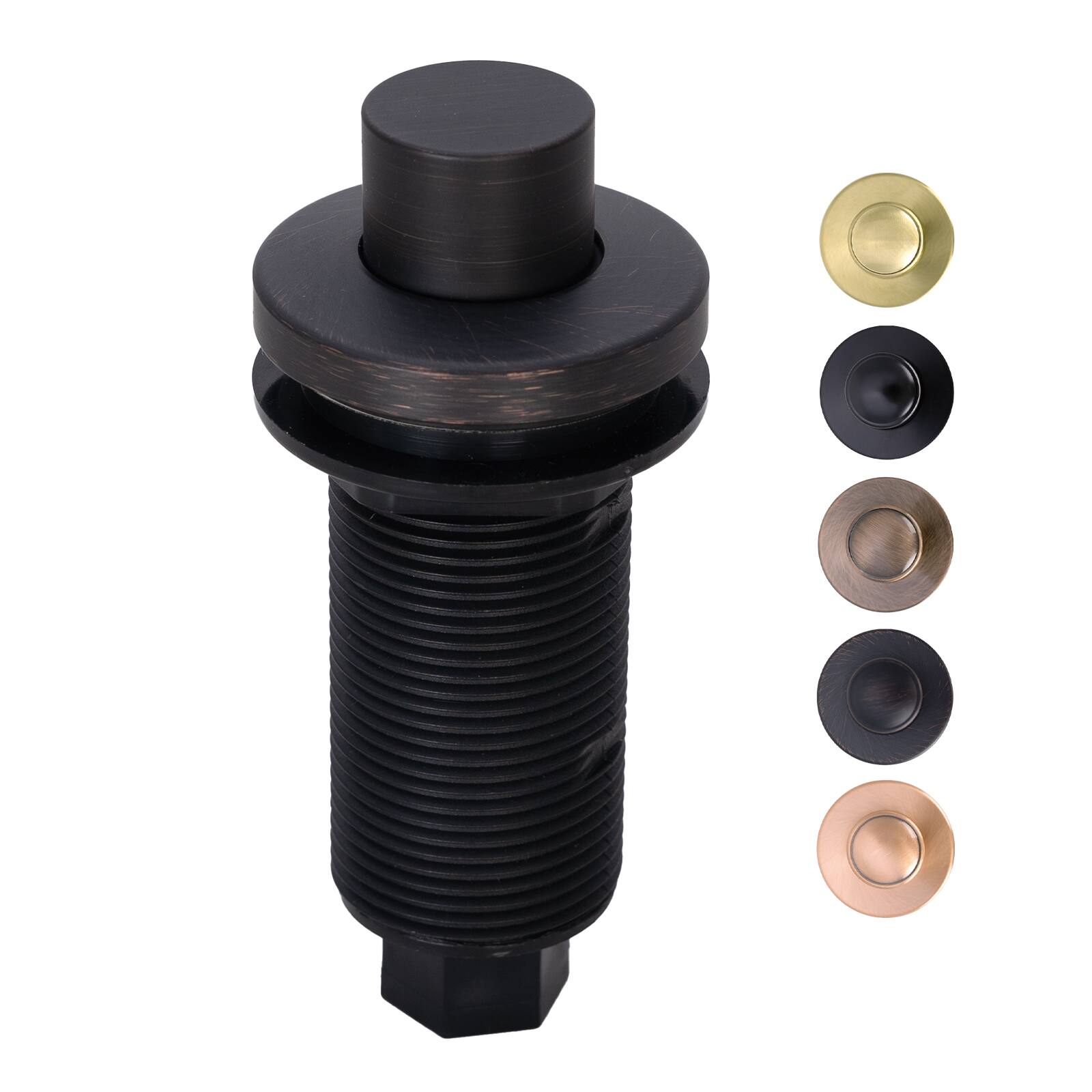 Alt View 5. Akicon - Akicon Brass Air Switch Kit for Garbage Disposal with Sink Top On/Off Push Button in Oil Rubbed Bronze - Oil Rubbed Bronze.