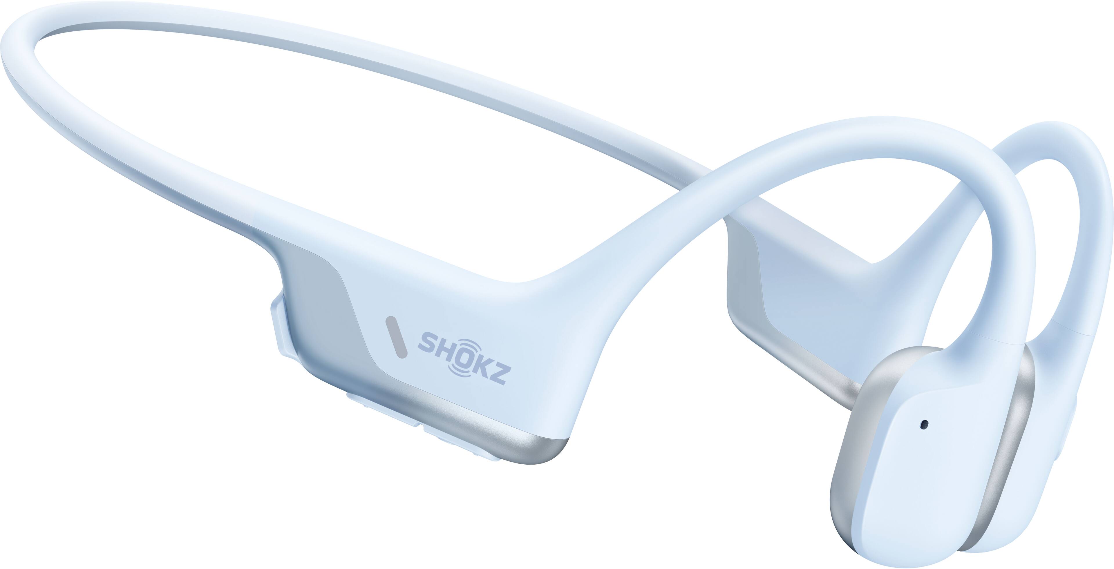 Alt View 2. Shokz - OpenRun Air 2 Wireless Bone Conduction Open-Ear Bluetooth Sports Headphones - Ice Blue.