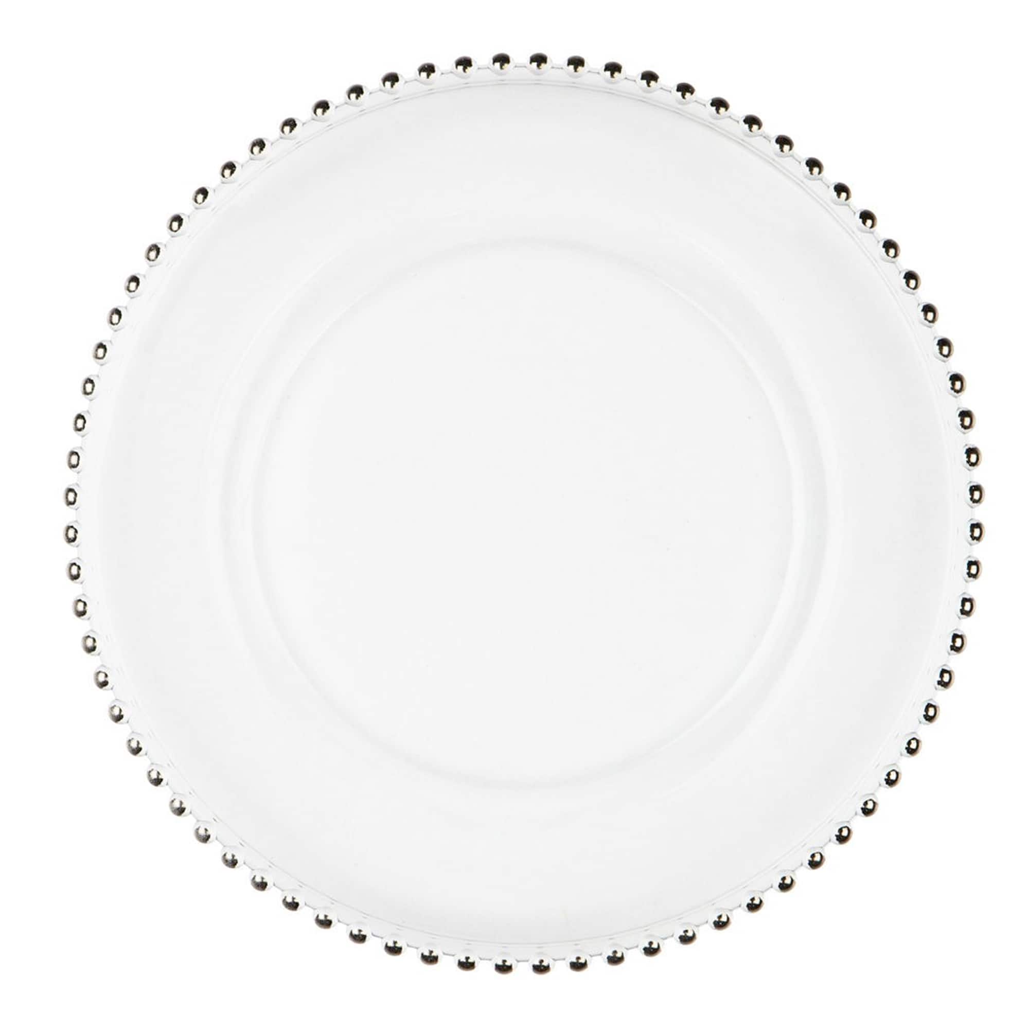 American Atelier - Beaded Charger Plate 13" - Silver