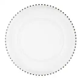 American Atelier - Beaded Charger Plate 13" - Silver
