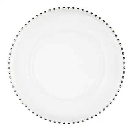 Front. American Atelier - Silver Beaded Charger Plate 13" - Silver.