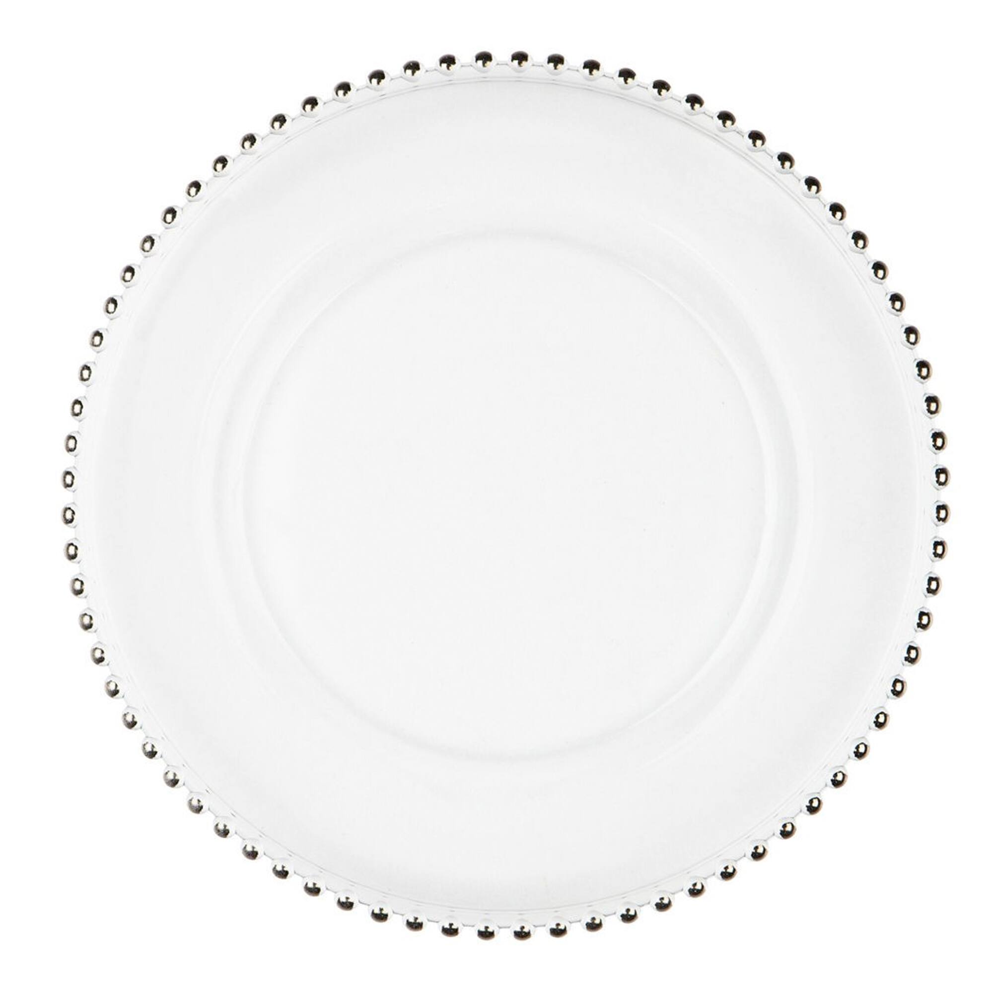 American Atelier - Beaded Charger Plate 13" - Silver