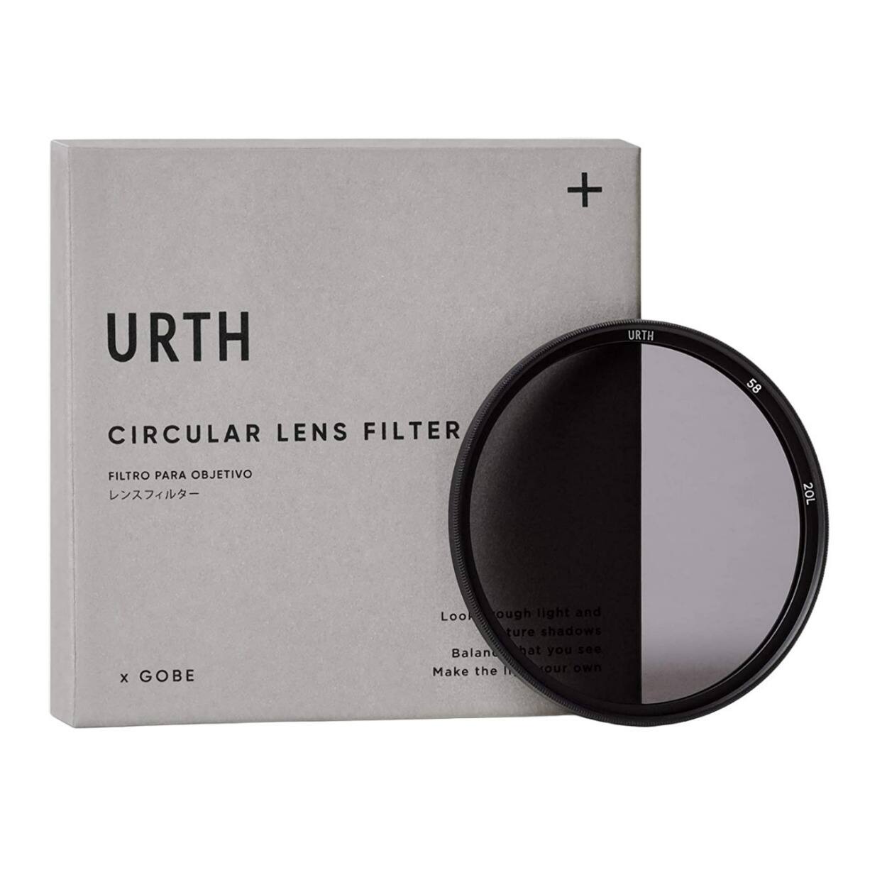 Front. Urth - Urth 58mm ND4 2 Stop Nano-Coating Circular Lens Filter Plus with Ultra-Slim Rim.