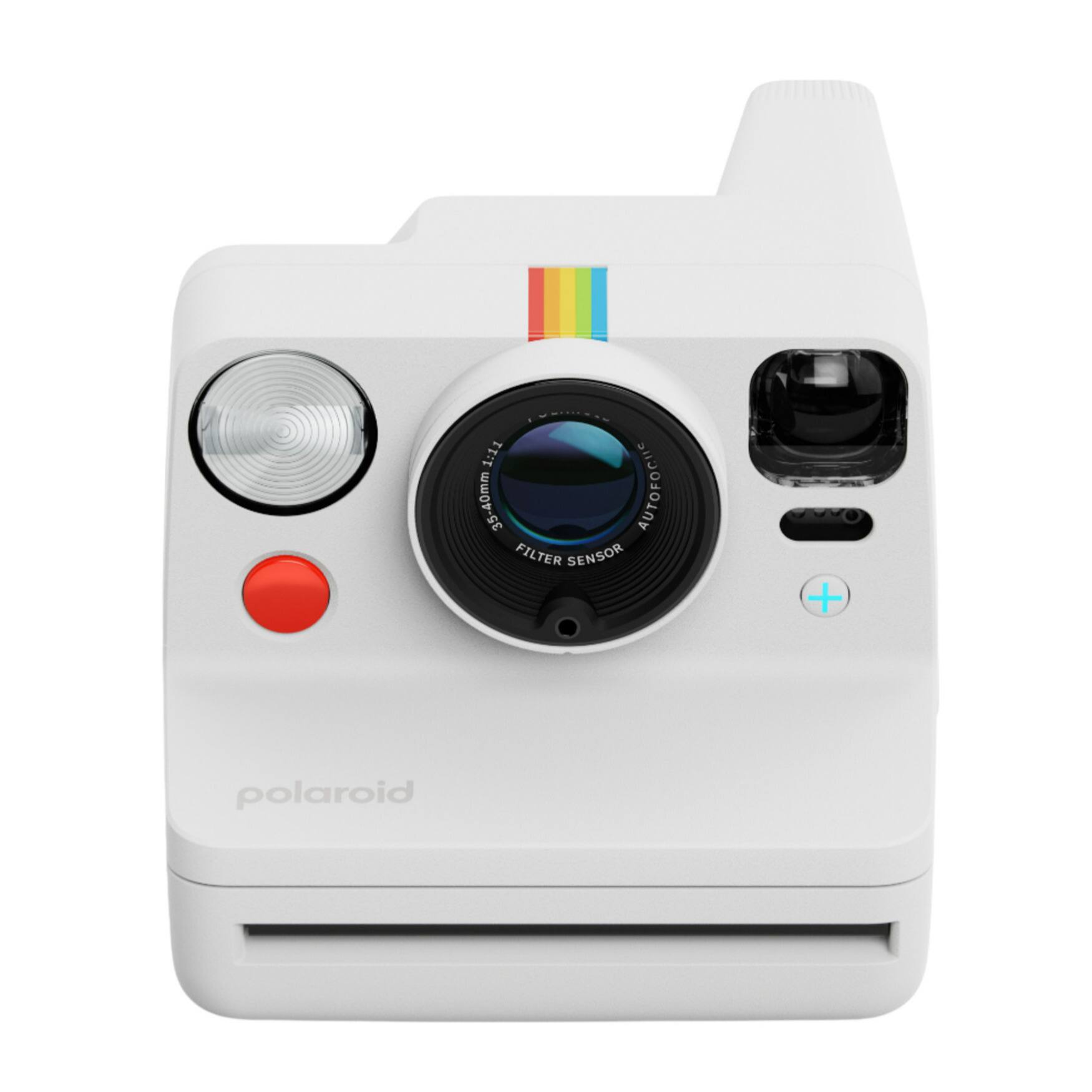 A Polaroid camera with a 35-40mm lens and a filter sensor.