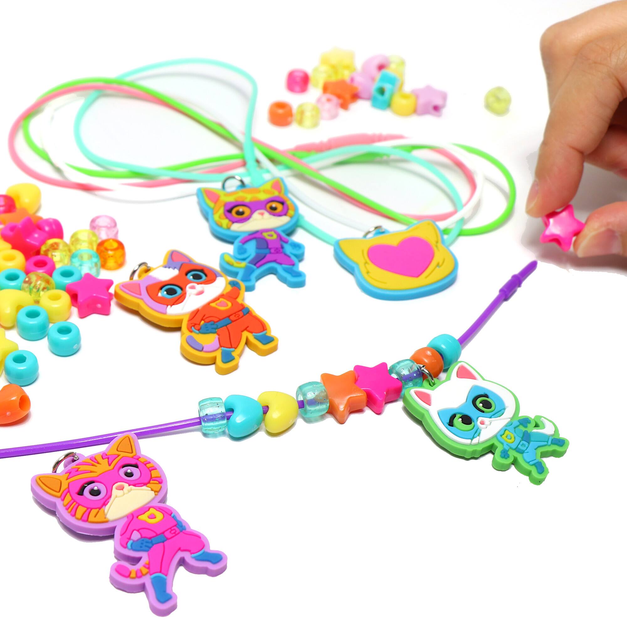 Alt View 1. Tara Toys - Tara Toys - Super Kitties - Necklace Activity Set, 161pc Jewelry Craft Kit.