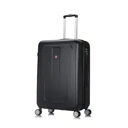 Front. DUKAP - Crypto Lightweight Hardside Spinner Luggage 28" - BLACK.