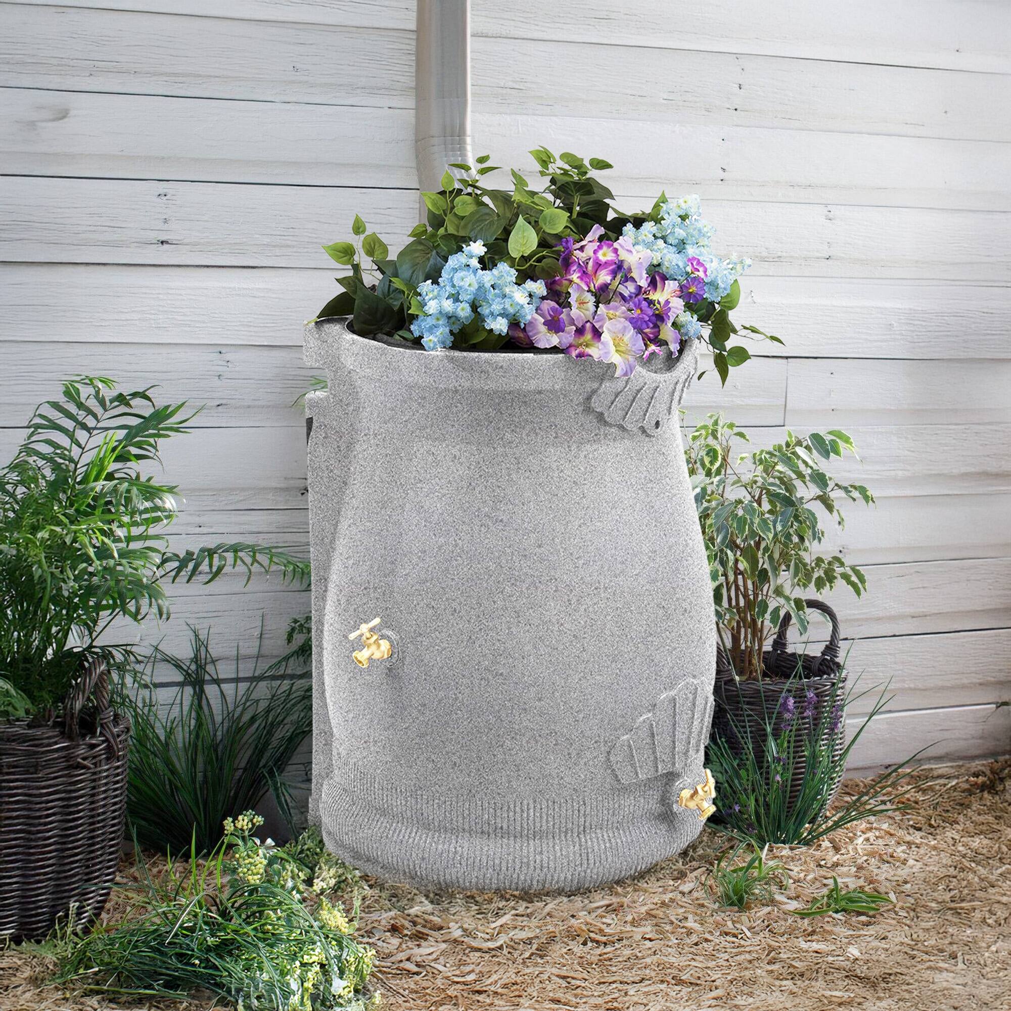 Alt View 3. Good Ideas - Good Ideas Rain Wizard 50 Gallon Plastic Rain Barrel Urn, Light Granite (4 Pack).
