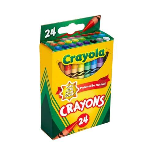 24 Crayola Made with Solar Power! Preferred by Teachers! 24 Nontoxic Crayons