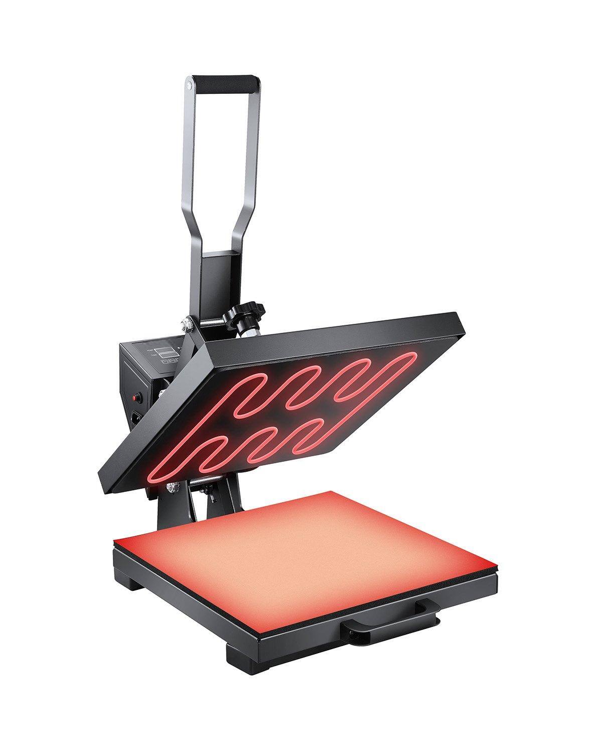 Front. Glintex - 15"x15" Heat Press Machine, High Pressure, Fast Even Heating, Digital Control for Heat Transfer Vinyl & Sublimation.