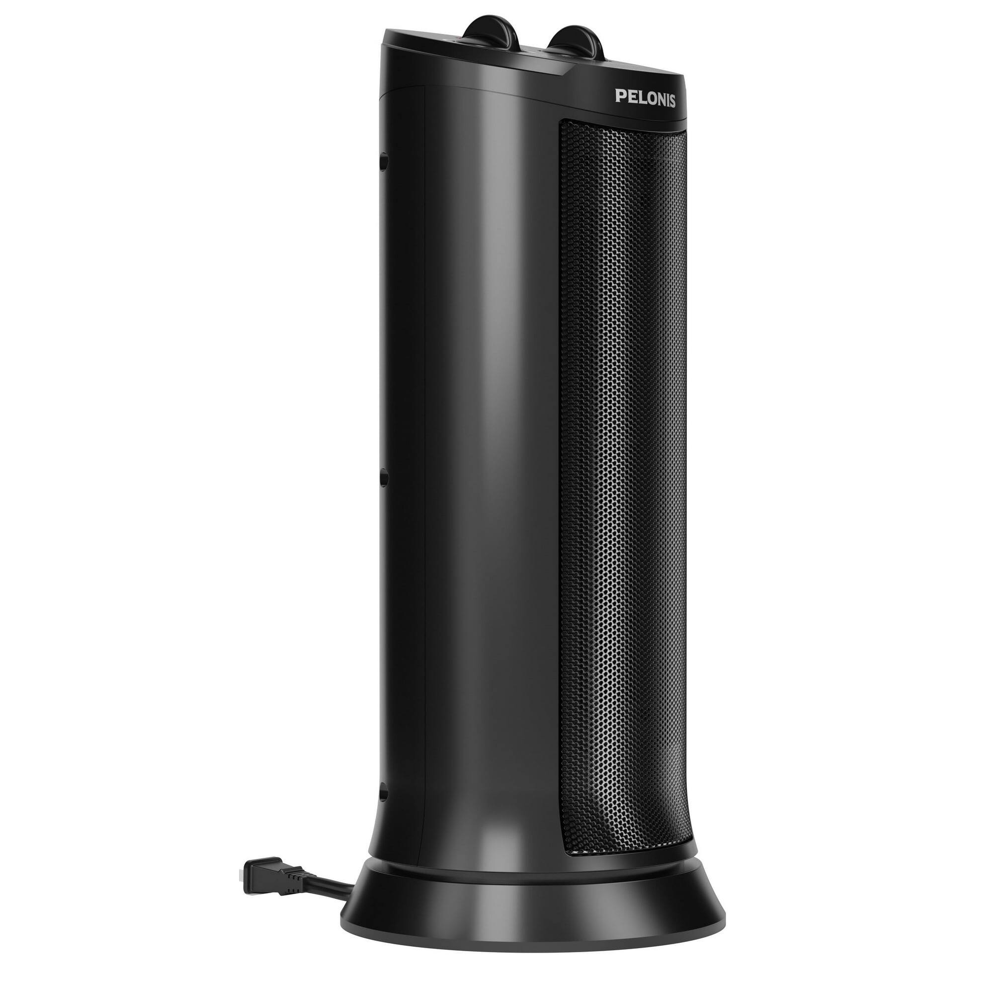 Left. Pelonis - Pelonis 17" 1500W Ceramic Tower Space Heater, NTH15-17L, New, Black - Black.