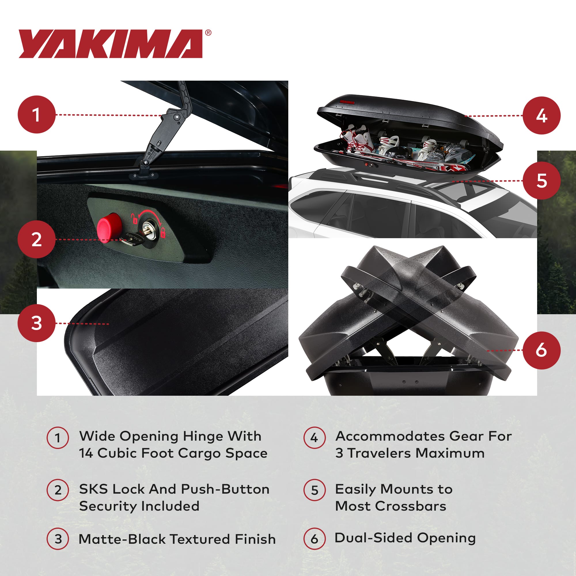 Yakima RocketBox Pro 14 Roof Cargo Box Carrier for StreamLine