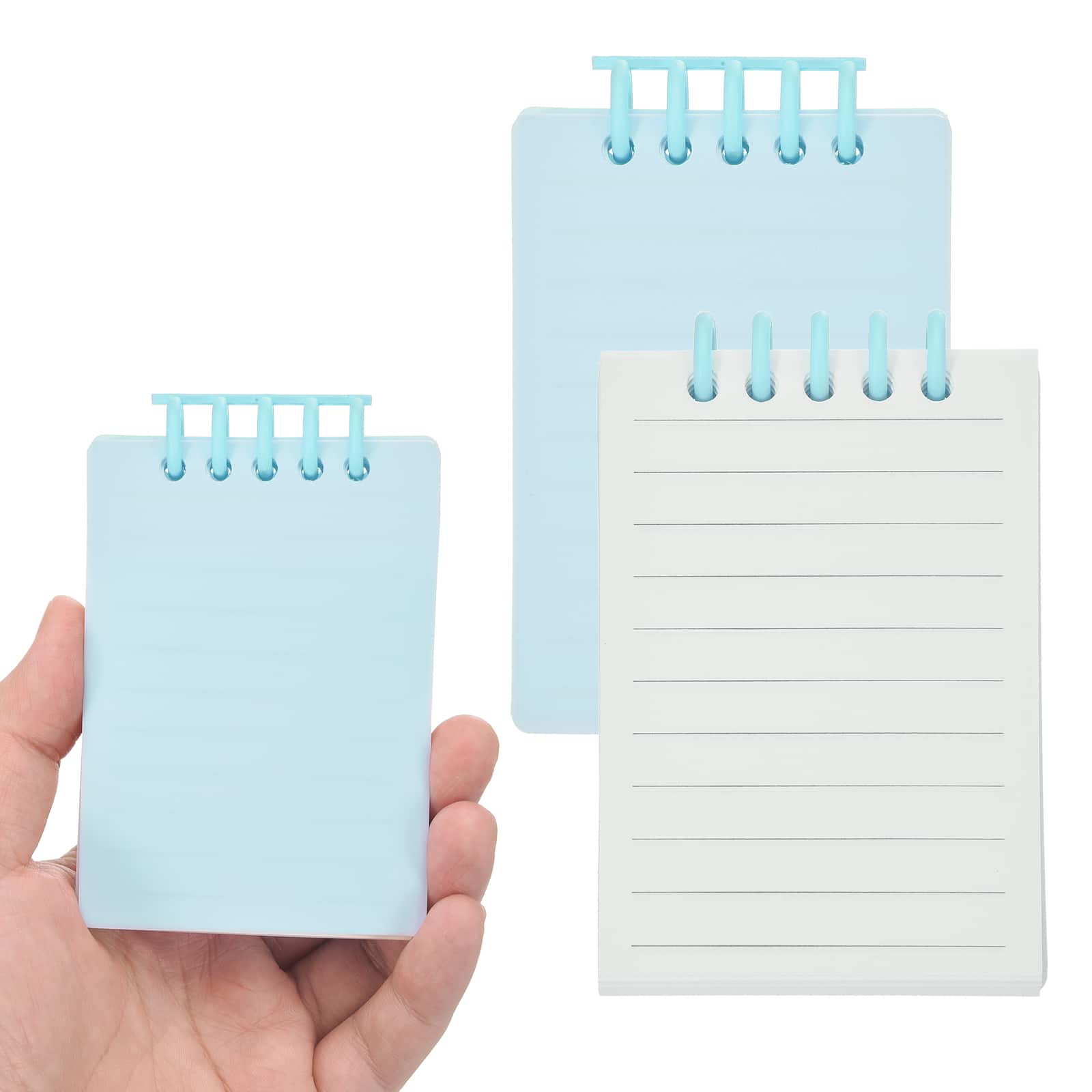 Unique Bargains - 2pcs 3x5 Inch Aesthetic Pocket Notebooks, Removable Page Spiral Lined Portable Flip Notes 80 Sheets/160 Pages Office - Sky Blue price history on PriceWatchPro