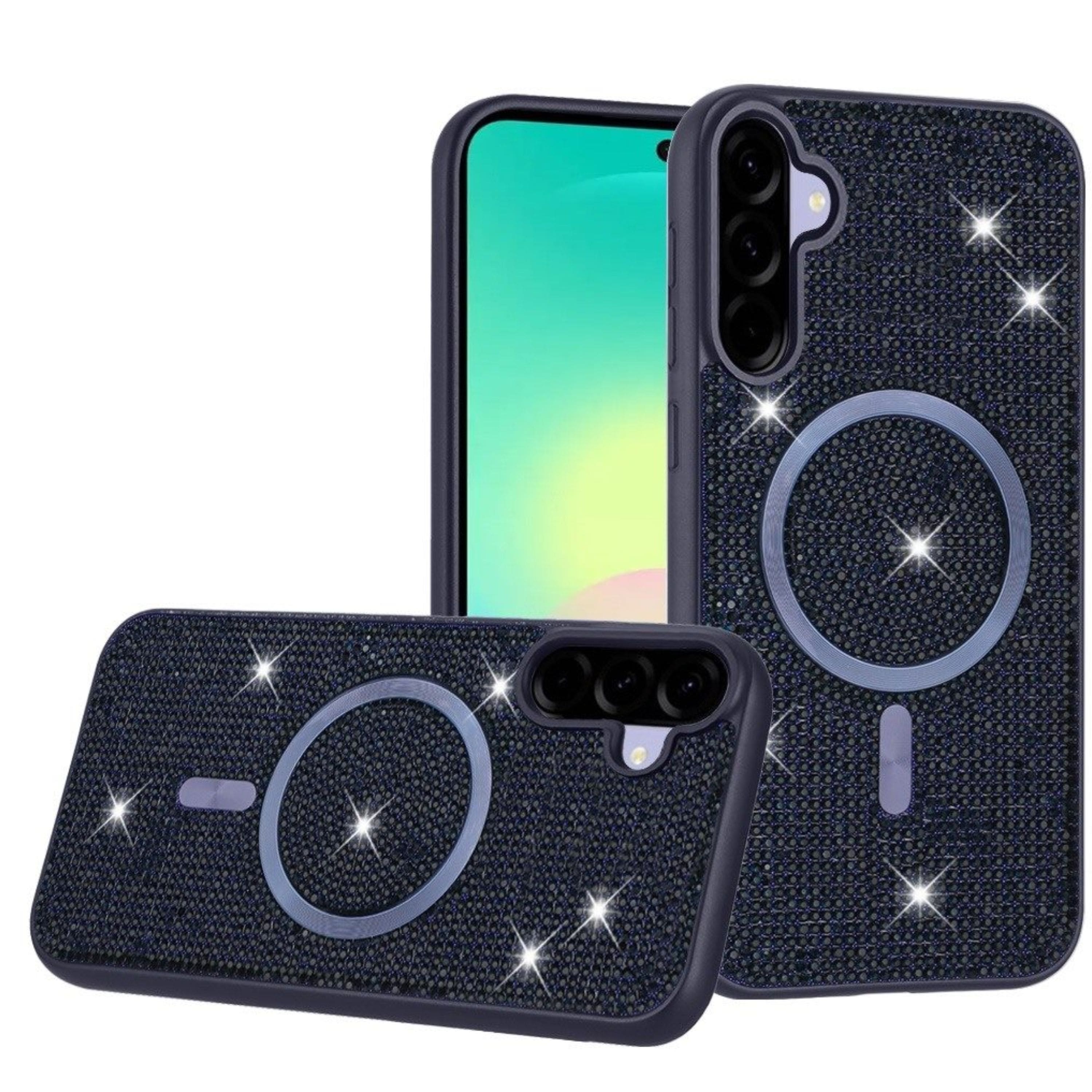 Kitcheniva - Magnetic Circle Full Bling Dazzle Cover Plus Tempered Glass For Samsung A27 5G - Blue price history on PriceWatchPro