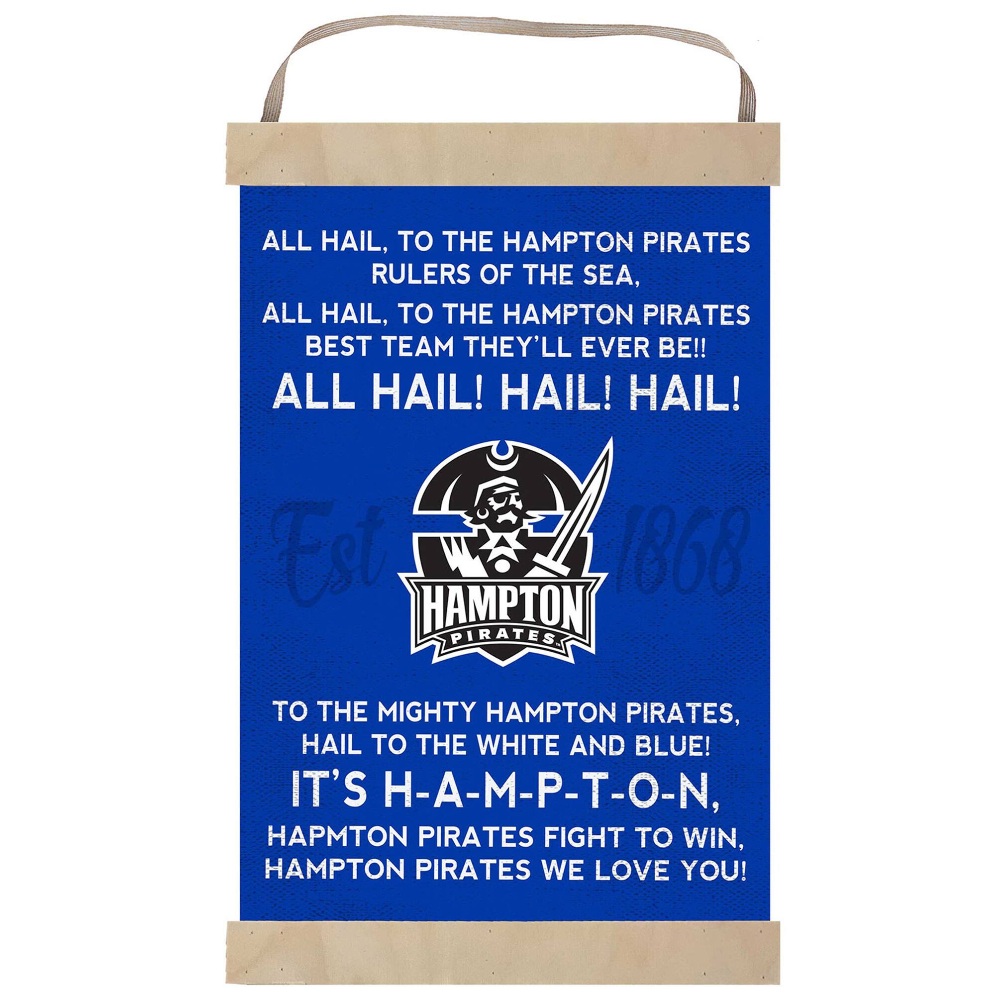 Hampton Pirates Fight Song Banner Sign