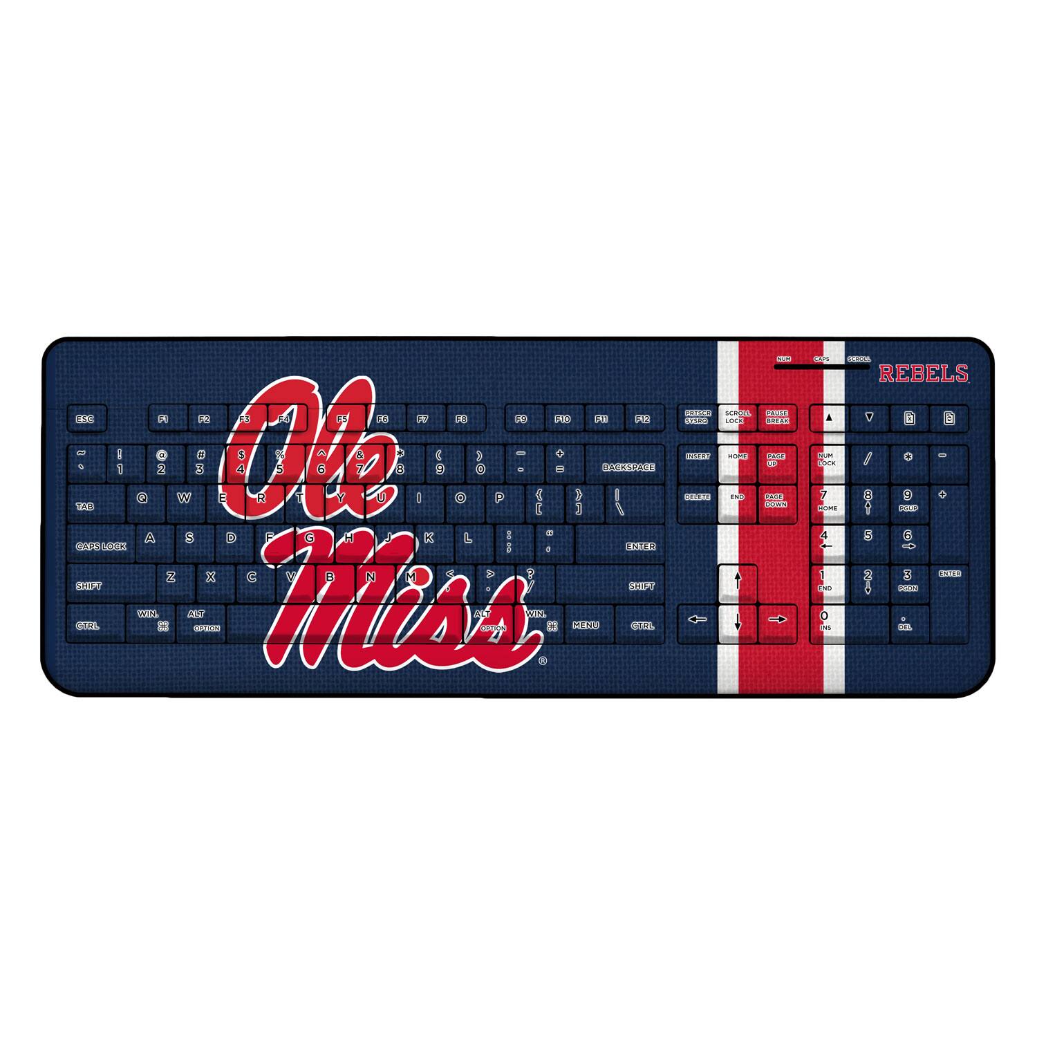 Keyscaper - Ole Miss Rebels Wireless USB Keyboard - Multicolor