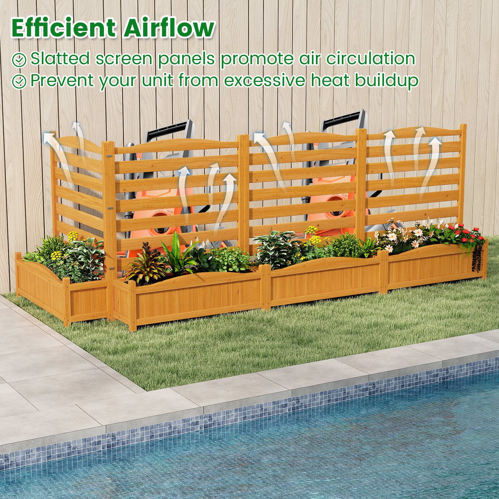 Efficient Airflow

- Slatted screen panels promote air circulation
- Prevent your unit from excessive heat buildup