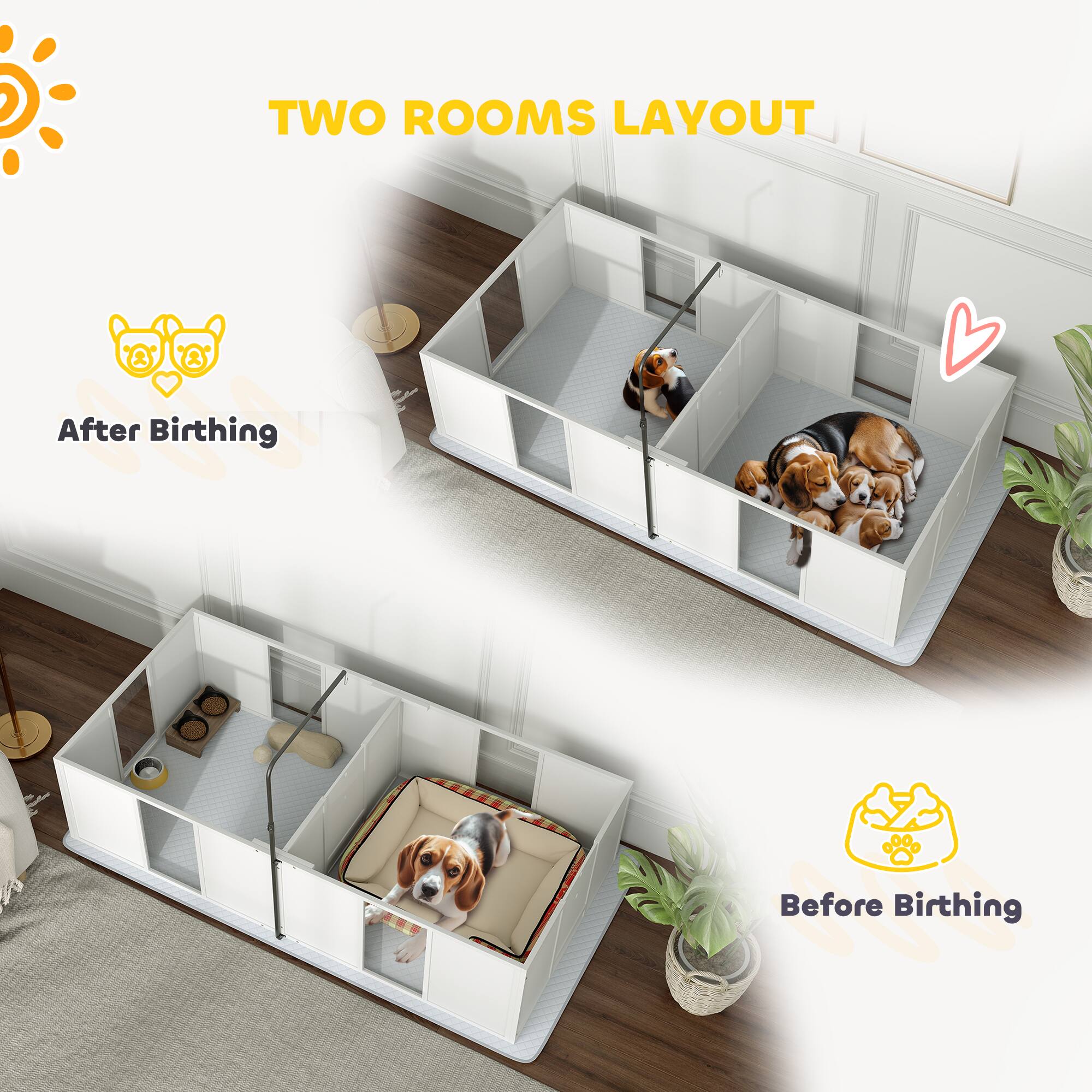 TWO ROOMS LAYOUT

After Birthing

Before Birthing