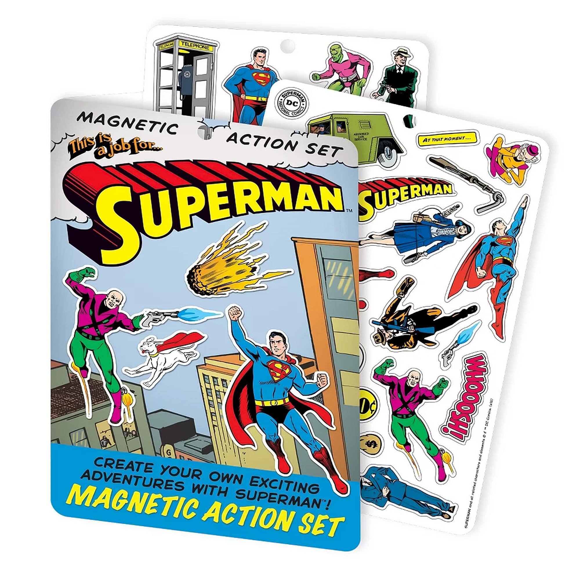 MAGNETIC ACTION SET

This is a job for... SUPERMAN!

CREATE YOUR OWN EXCITING ADVENTURES WITH SUPERMAN!

MAGNETIC ACTION SET

AT THAT MOMENT...

BOOM!