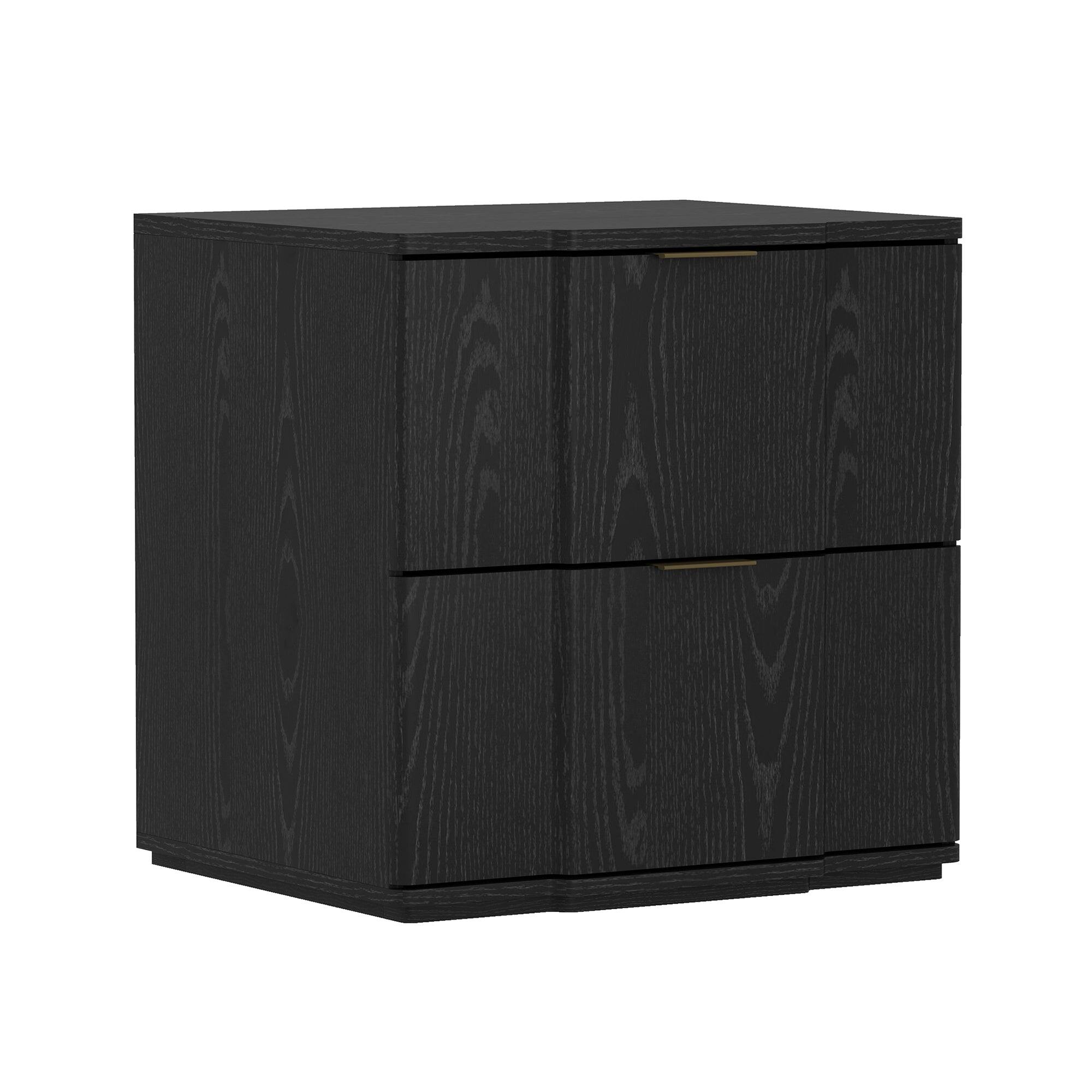 Alt View 2. Manhattan Comfort - Clive Mid-Century Modern 22" Nightstand - Black and Gold.