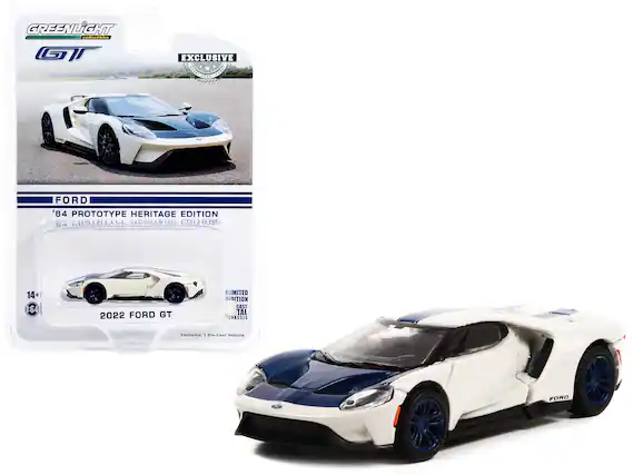 GREENLIGHT collectibles
GT
EXCLUSIVE
FORD
'64 PROTOTYPE HERITAGE EDITION
BY LIMITED EDITION
2022 FORD GT
LIMITED EDITION
CAST METAL CHASSIS
Contains: 1 Die-Cast Vehicle
14+
1:64