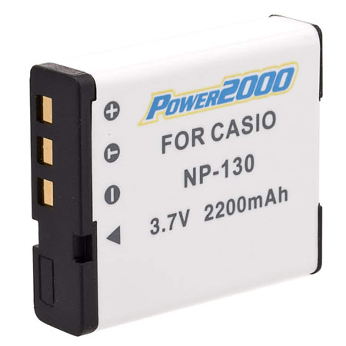 Power2000 - NP-130 3.7V 2200mAh Rechargeable Li-Ion Battery for Casio Cameras
