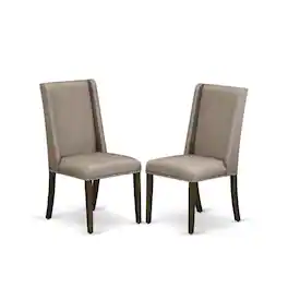 East West Furniture - 5-Pc Dinette Set Included 4 Parson Chair Upholstered Seat and Stylish Chair Back and Rectangular - Multi-Color