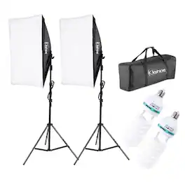 Winado - 2x Photography Softbox Lighting Stand Photo Equipment Soft Box Studio Light Set