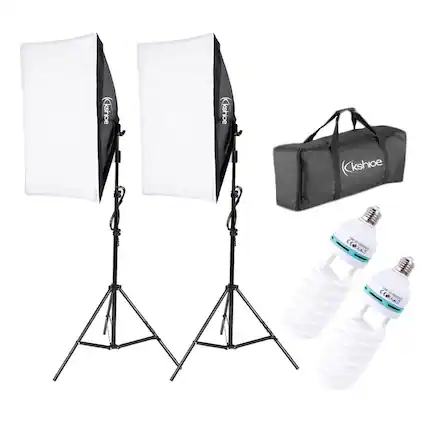 Front. Winado - 2x Photography Softbox Lighting Stand Photo Equipment Soft Box Studio Light Set.