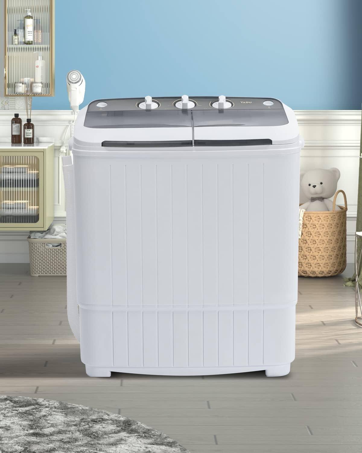Alt View 1. Circus Cirle - 17.6Ibs Portable Washing Machine,  Mini Washing Machine, - Grey.