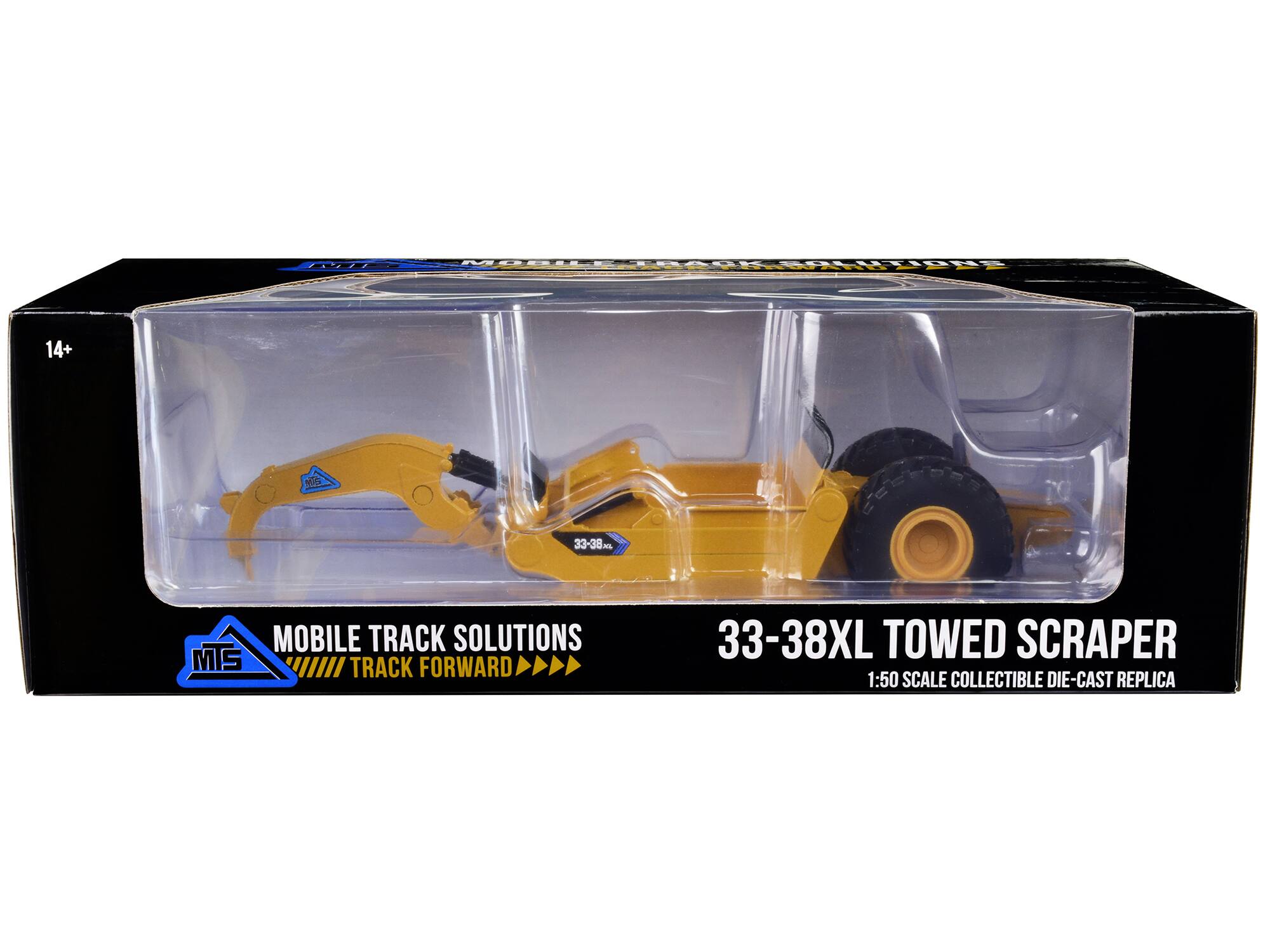 14+  
MIC  
33-38 -  
MOBILE TRACK SOLUTIONS  
MTS TRACK FORWARD  
33-38XL TOWED SCRAPER  
1:50 SCALE COLLECTIBLE DIE-CAST REPLICA