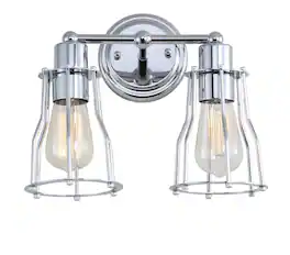 Jonathan Y - Evelyn 12.5" 2-light Metal Vanity Light - Chrome