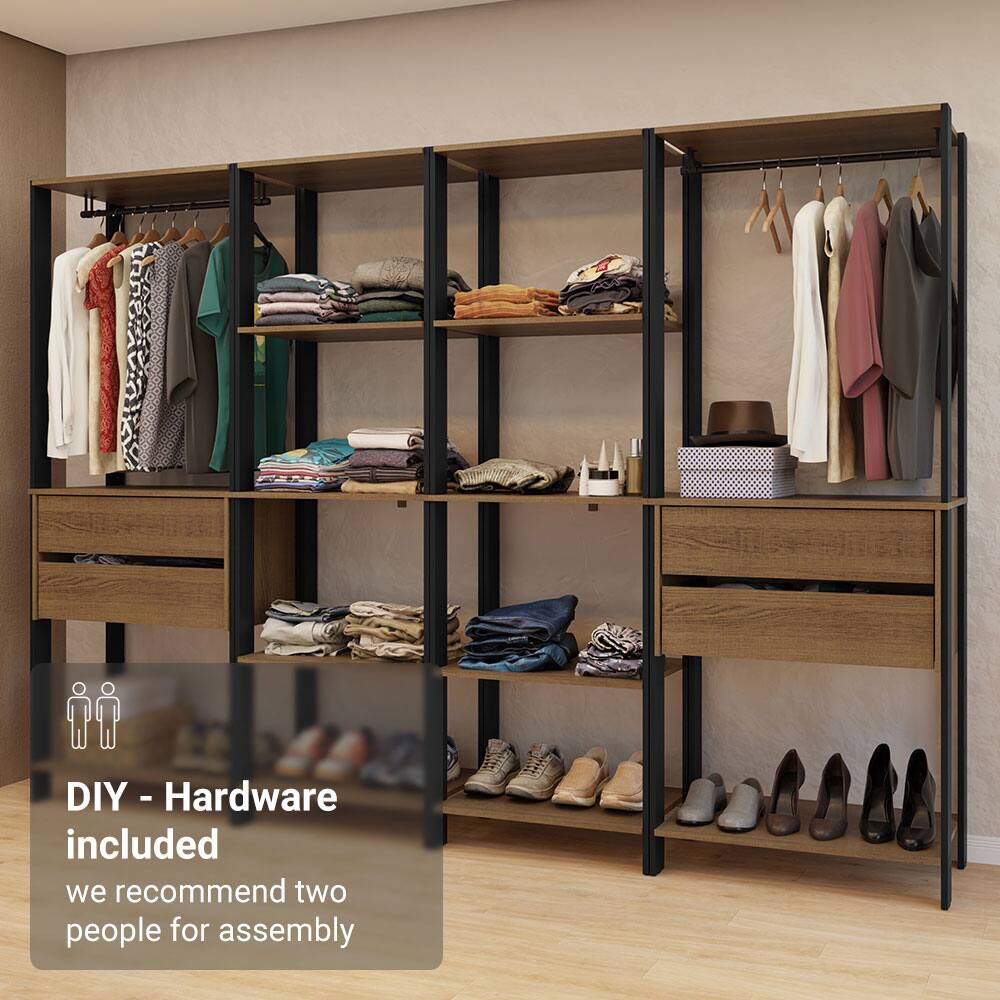 DIY - Hardware included  
we recommend two people for assembly
